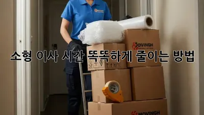 소형 이사 시간, 똑똑하게 줄이는 방법!